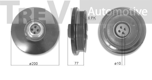 TREVI AUTOMOTIVE Piedziņas skriemelis, Kloķvārpsta PC1281